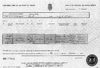 Anthony's Death Certificate